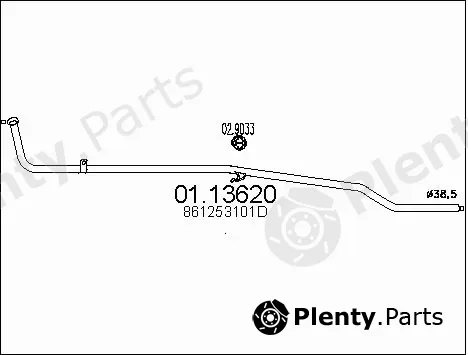 MTS 01.13620 — Exhaust Pipe