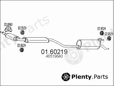 MTS 01.60219 — Rear Muffler