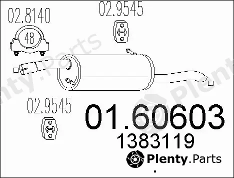 MTS 01.60603 — Rear Muffler
