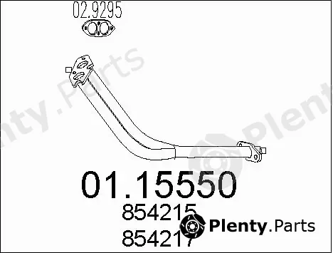 MTS 01.15550 — Exhaust Pipe