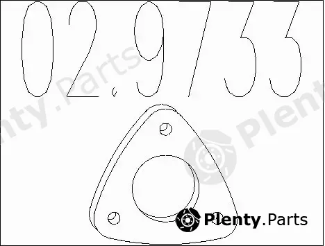 MTS 02.9733 — Gasket, exhaust pipe