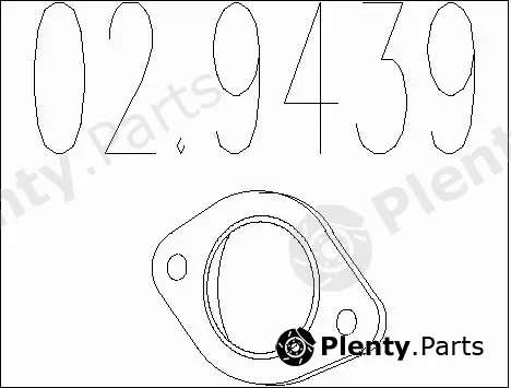 MTS 02.9439 — Gasket, exhaust pipe