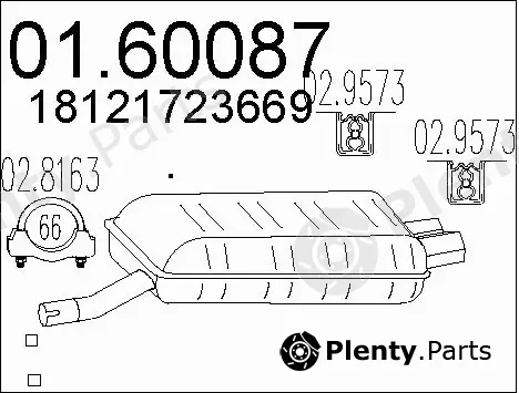 MTS 01.60087 — Rear Muffler