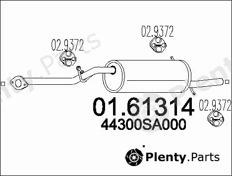 MTS 01.61314 — Rear Muffler