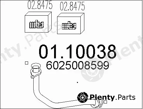 MTS 01.10038 — Exhaust Pipe