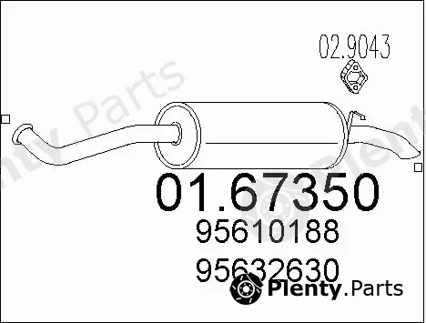 MTS 01.67350 — Rear Muffler