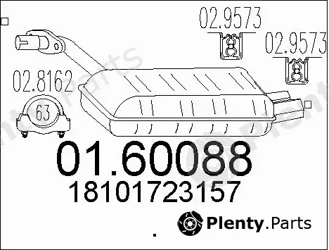 MTS 01.60088 — Rear Muffler
