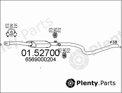 MTS 01.52700 — Centre Muffler