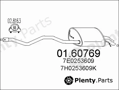 MTS 01.60769 — Rear Muffler
