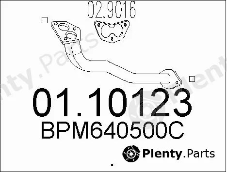 MTS 01.10123 — Exhaust Pipe