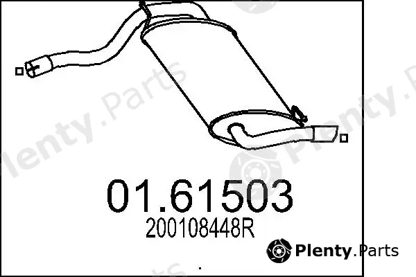 MTS 01.61503 — Rear Muffler