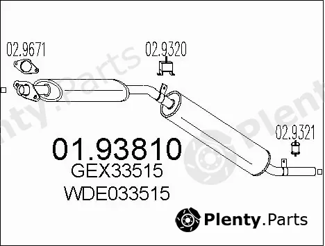 MTS 01.93810 — Rear Muffler