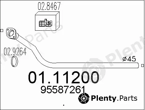 MTS 01.11200 — Exhaust Pipe