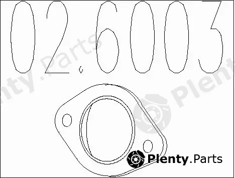 MTS 02.6003 — Gasket, exhaust pipe