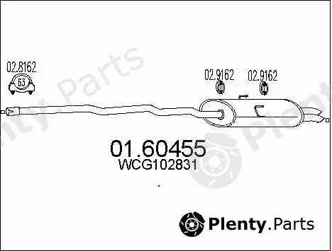 MTS 01.60455 — Rear Muffler