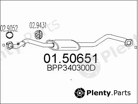 MTS 01.50651 — Centre Muffler