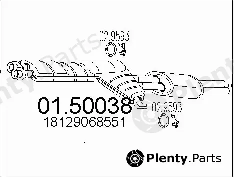 MTS 01.50038 — Centre Muffler