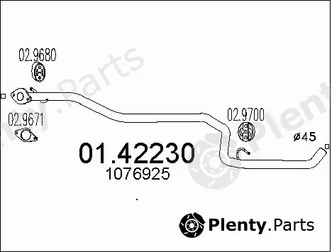 MTS 01.42230 — Exhaust Pipe