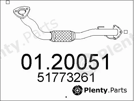 MTS 01.20051 — Exhaust Pipe