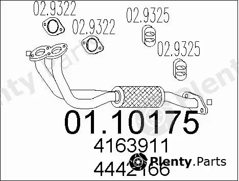 MTS 01.10175 — Exhaust Pipe