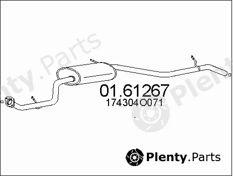 MTS 01.61267 — Rear Muffler