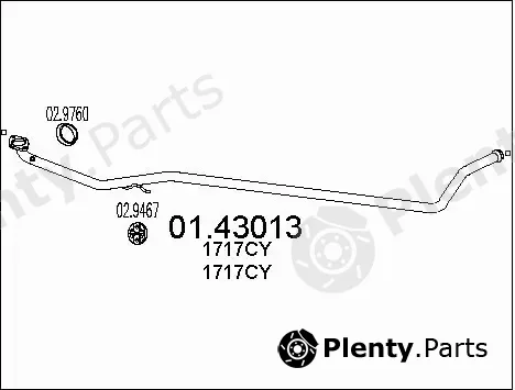 MTS 01.43013 — Exhaust Pipe