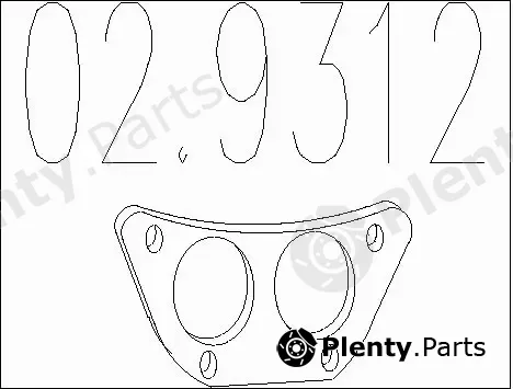 MTS 02.9312 — Gasket, exhaust pipe