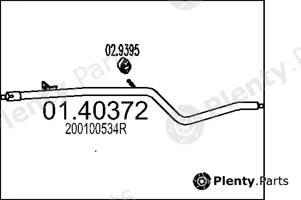 MTS 01.40372 — Exhaust Pipe