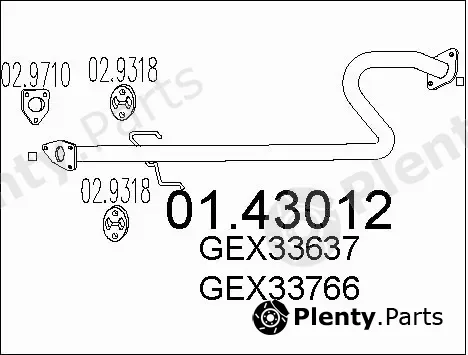 MTS 01.43012 — Exhaust Pipe