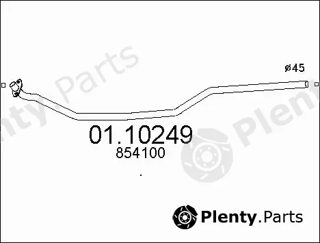 MTS 01.10249 — Exhaust Pipe