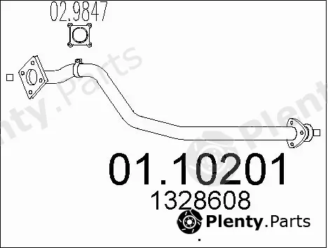 MTS 01.10201 — Exhaust Pipe