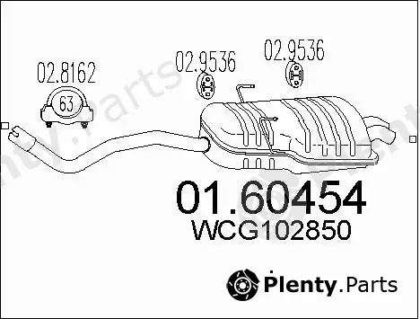 MTS 01.60454 — Rear Muffler