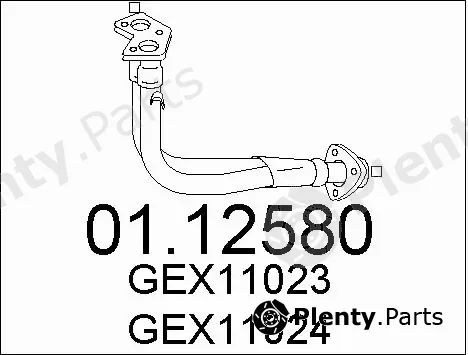MTS 01.12580 — Exhaust Pipe