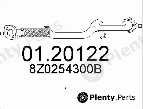 MTS 01.20122 — Exhaust Pipe