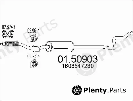 MTS 01.50903 — Centre Muffler