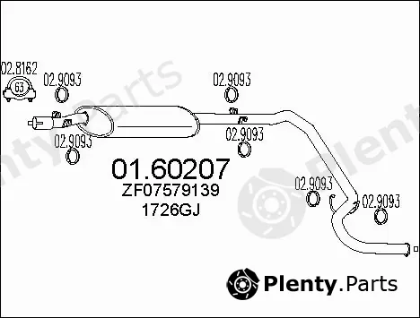 MTS 01.60207 — Rear Muffler