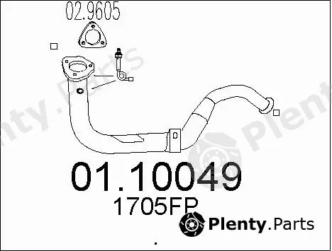 MTS 01.10049 — Exhaust Pipe