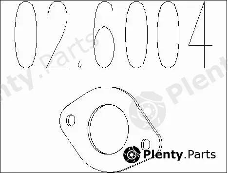 MTS 02.6004 — Gasket, exhaust pipe