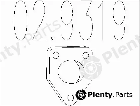 MTS 02.9319 — Gasket, exhaust pipe