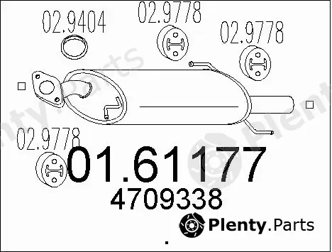 MTS 01.61177 — Rear Muffler