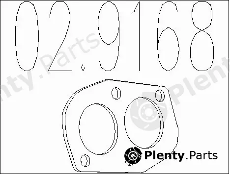MTS 02.9168 — Gasket, exhaust pipe