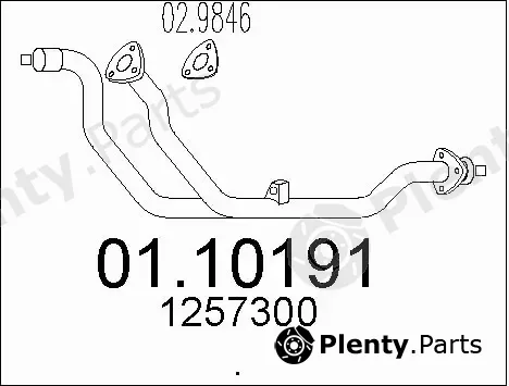 MTS 01.10191 — Exhaust Pipe