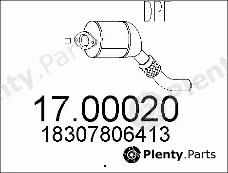 MTS 17.00020 — Soot/Particulate Filter, exhaust system