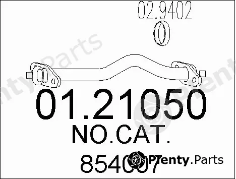 MTS 01.21050 — Exhaust Pipe