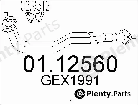 MTS 01.12560 — Exhaust Pipe