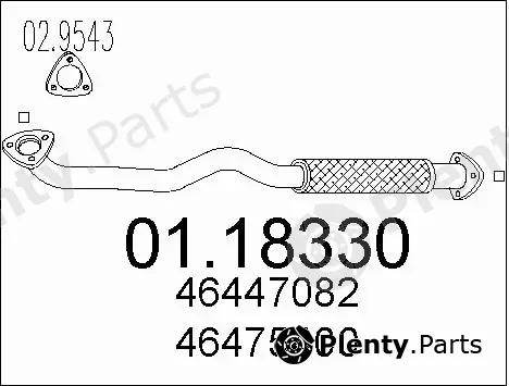 MTS 01.18330 — Exhaust Pipe