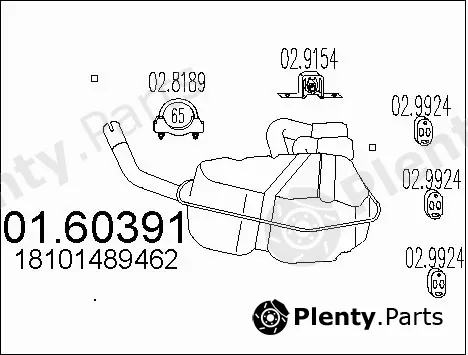 MTS 01.60391 — Rear Muffler