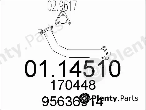 MTS 01.14510 — Exhaust Pipe