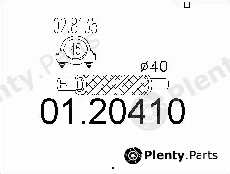 MTS 01.20410 — Flexible Pipe, exhaust system