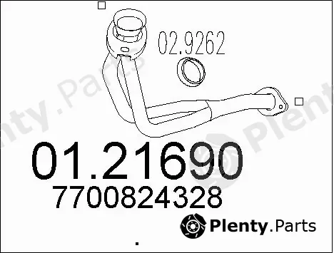 MTS 01.21690 — Exhaust Pipe